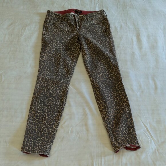 Genetic Denim The Karlie Size 26 Cropped Leopard Print Skinny Jeans - Picture 12 of 16